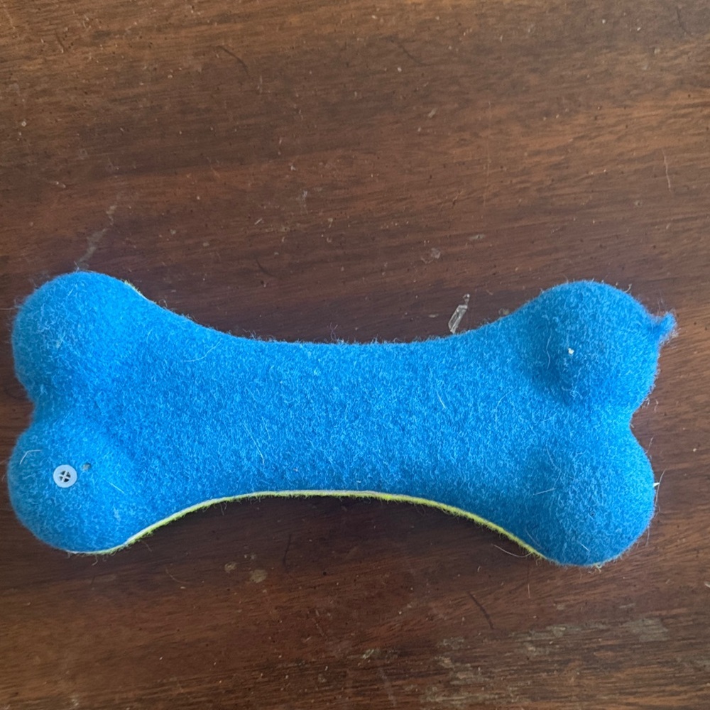 Neon Yellow Dog Squeaky Toy - Picture 2 of 2